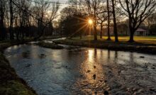 River Brun Sunset in Thompsons Park